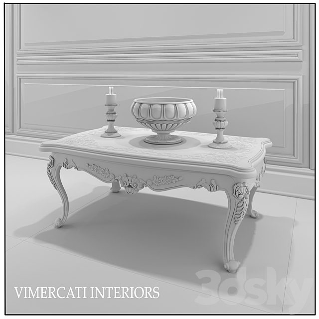 table VIMERCATI INTERIORS 3DS Max Model - thumbnail 3