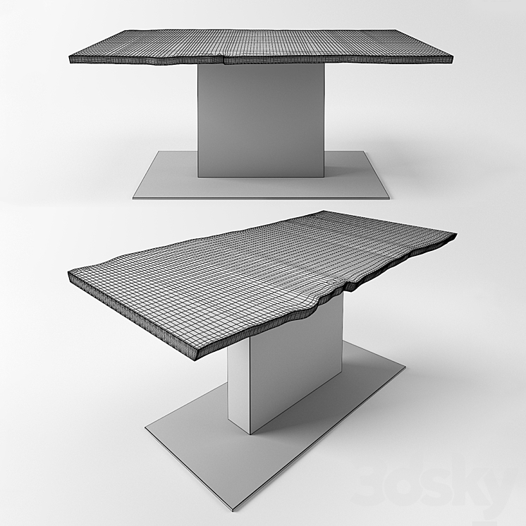 table with a central leg from the workshop IVAN CHUDOV 3DS Max - thumbnail 2