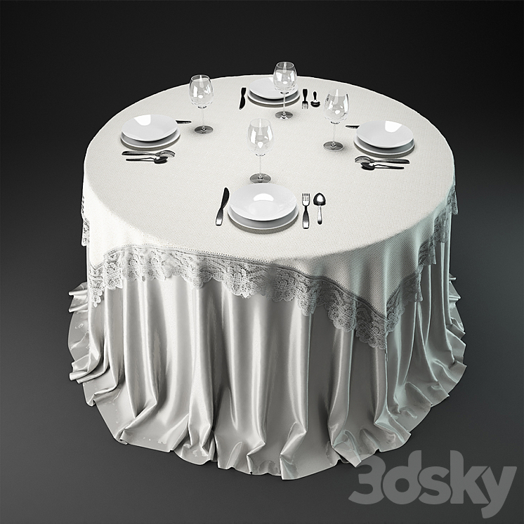 Tablecloth 3DS Max - thumbnail 1