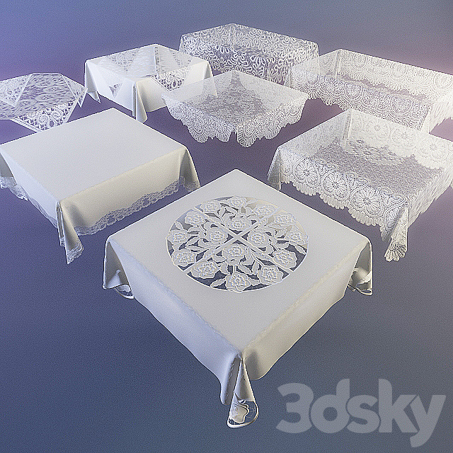 Tablecloths 3DS Max Model - thumbnail 1