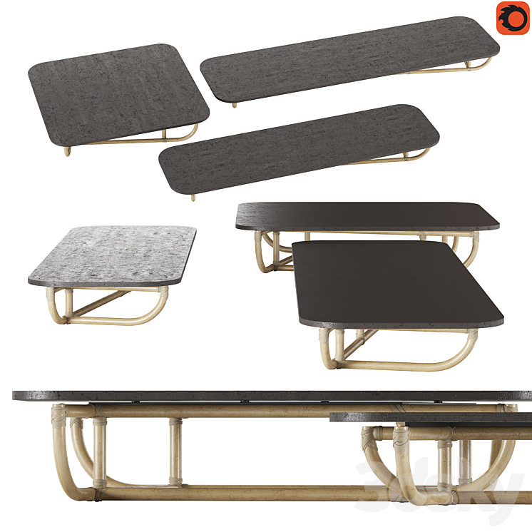 Tables Baxter Malacca 3DS Max Model - thumbnail 1