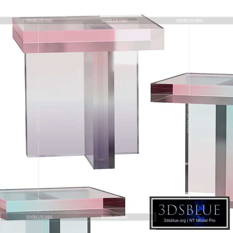 Tables Made With Dyed Acrylic Resin 3DS Max - thumbnail 3