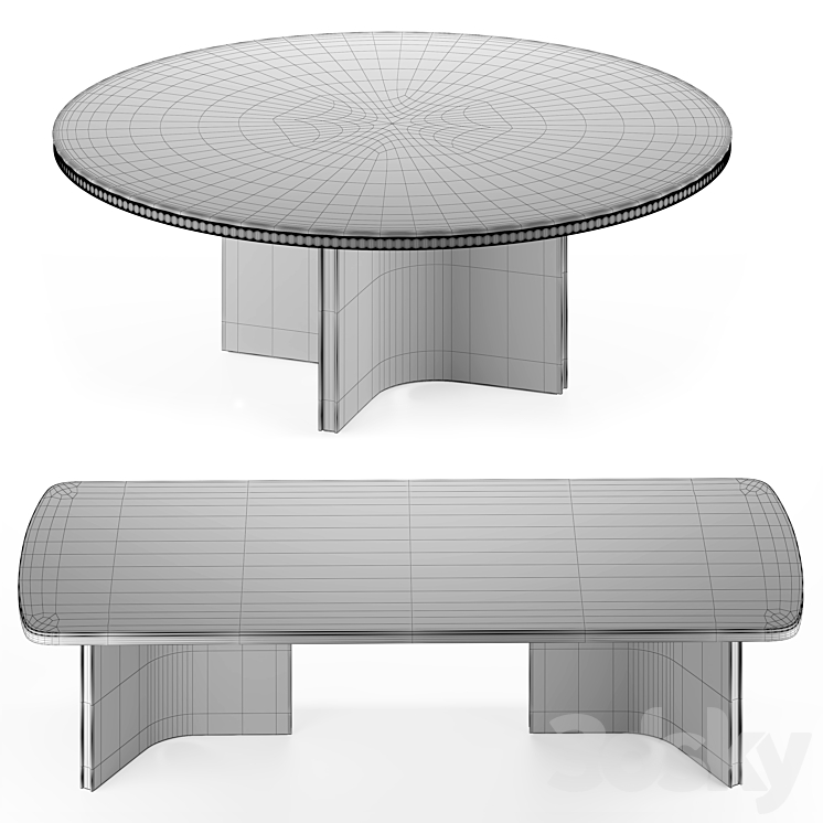 tables Minotti Marvin 2021 collection 3DS Max - thumbnail 2