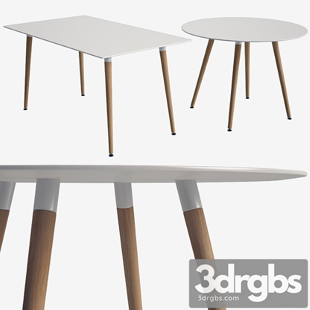 Tables Set Daw La forma decor 2 3dsmax Download - thumbnail 1