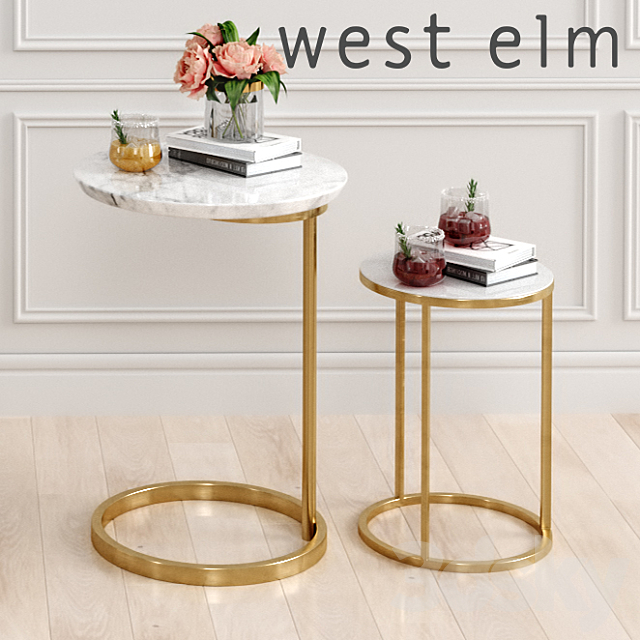 Tables West elm 2 3ds Max - thumbnail 1