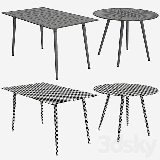 Tables_Set_Daw_La Forma Decor 3DSMax File - thumbnail 3