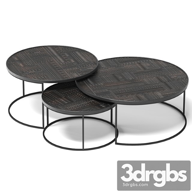 Tabwa Coffee Table Set By Ethnicraft 3dsmax Download - thumbnail 1