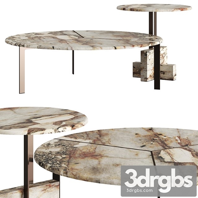 Tacchini Italia Joaquim Coffee Tables 3dsmax Download - thumbnail 1