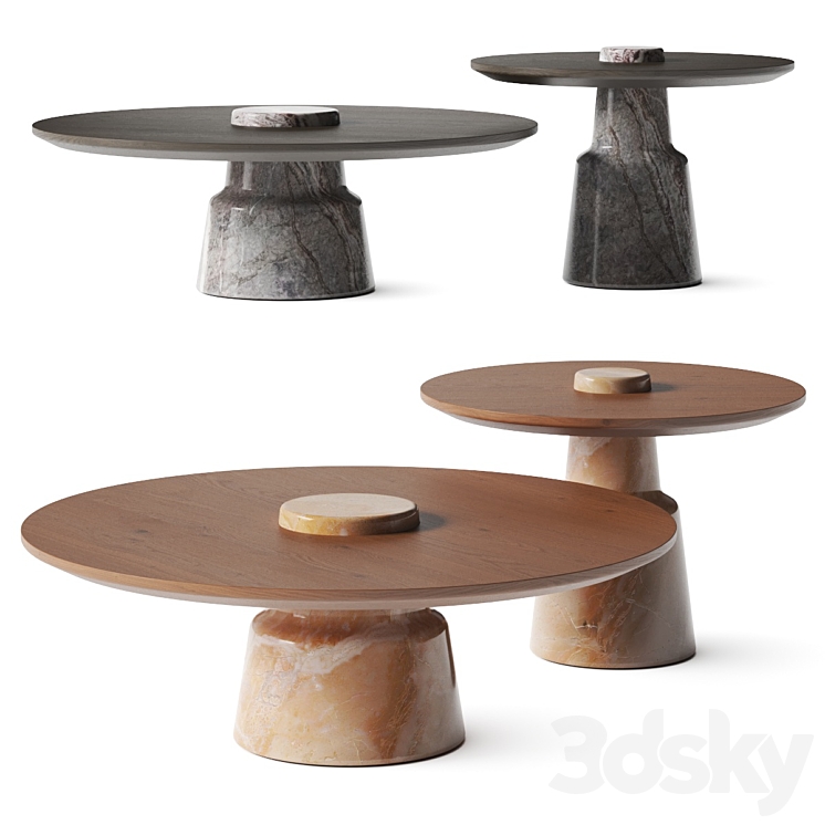 Tacchini Mill Coffee Tables 3DS Max Model - thumbnail 1