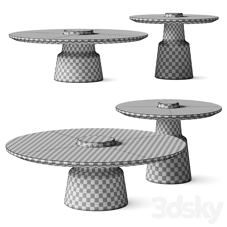 Tacchini Mill Coffee Tables 3DS Max Model - thumbnail 2