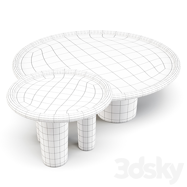 Tacchini: Pluto – Coffee Tables 3DSMax File - thumbnail 3