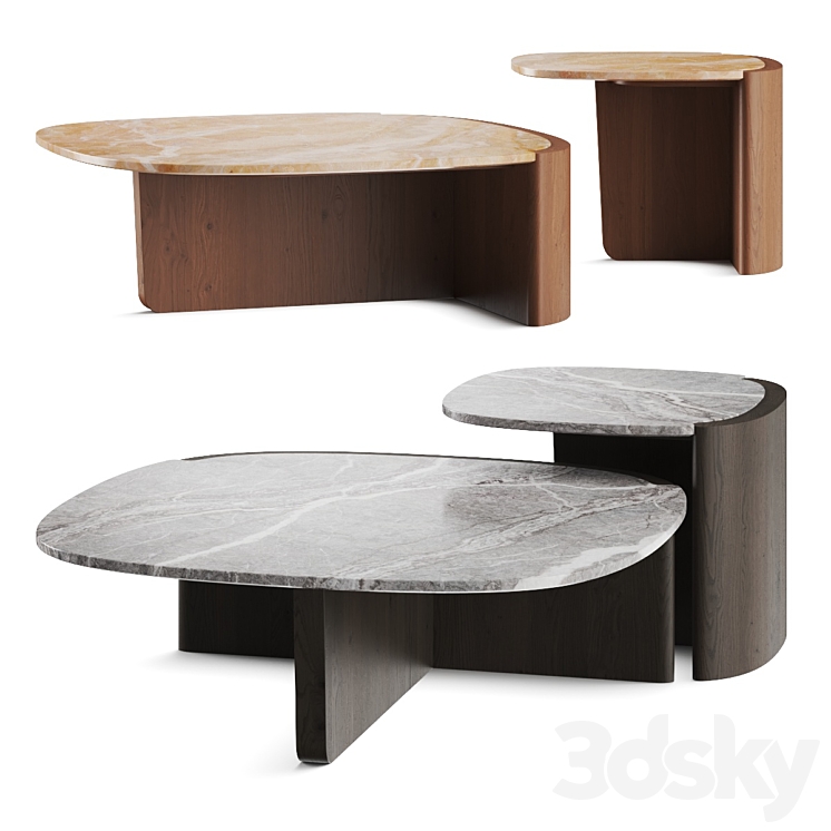 Tacchini Trampolino Coffee Tables 3DS Max Model - thumbnail 1