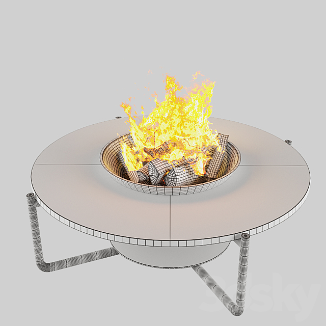 Talenti – Domino Round Coffee Table In 2 Colors 3DS Max Model - thumbnail 3