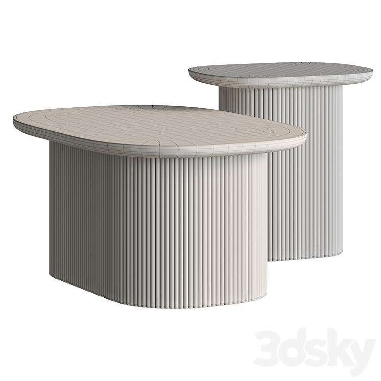 Tamula Coffee table 3DS Max Model - thumbnail 2