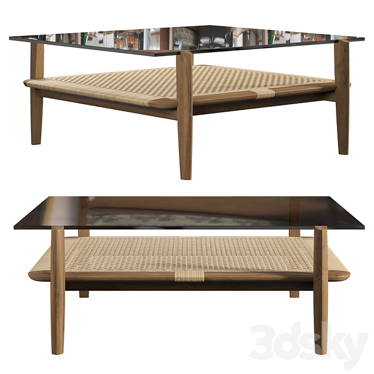 Tangali Coffee Table 3DS Max Model - thumbnail 1