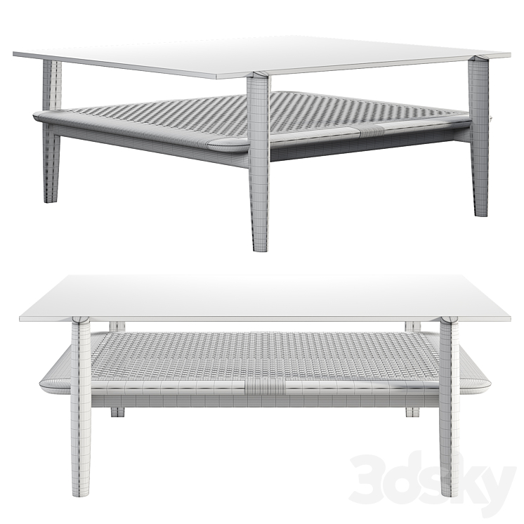 Tangali Coffee Table 3DS Max Model - thumbnail 2