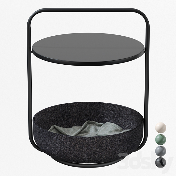 Tavolino Side Table 3DS Max Model - thumbnail 1