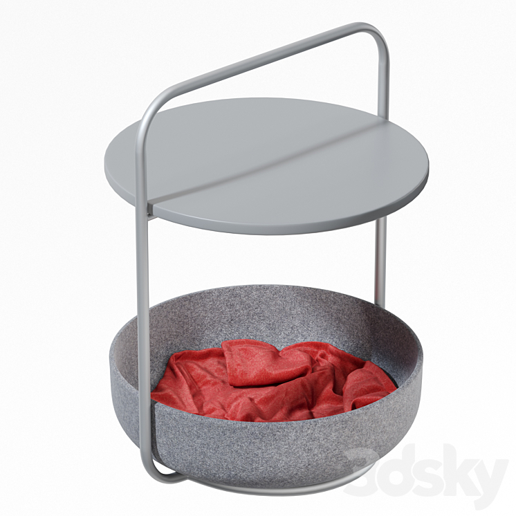 Tavolino Side Table 3DS Max Model - thumbnail 2