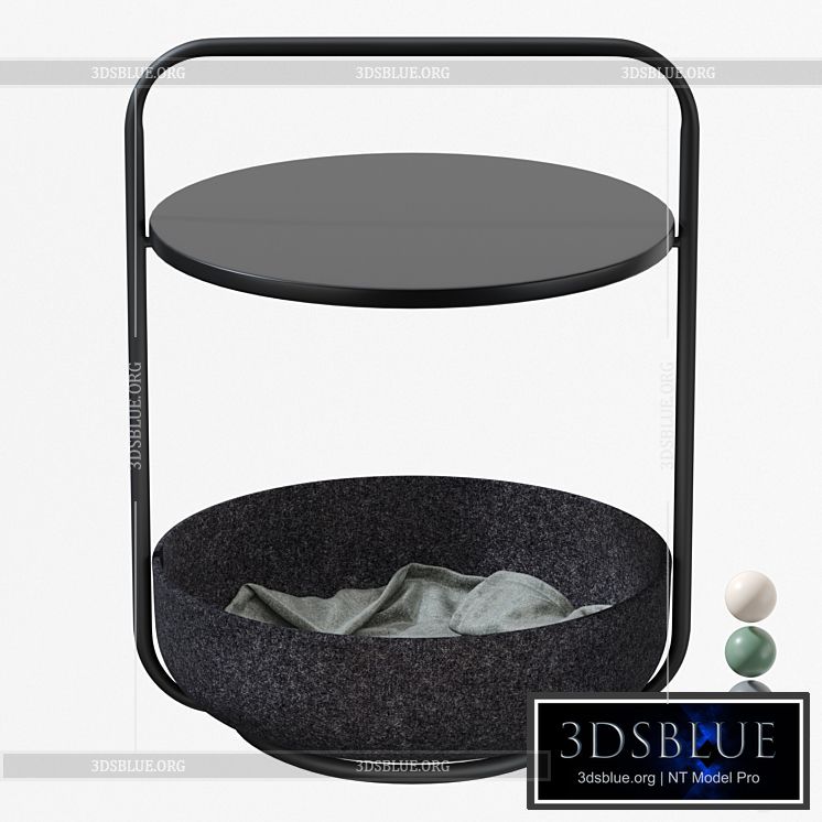 Tavolino Side Table 3DS Max - thumbnail 3