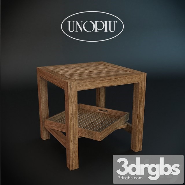 Teak Square Coffee Table Unopiu Morris 3dsmax Download - thumbnail 1