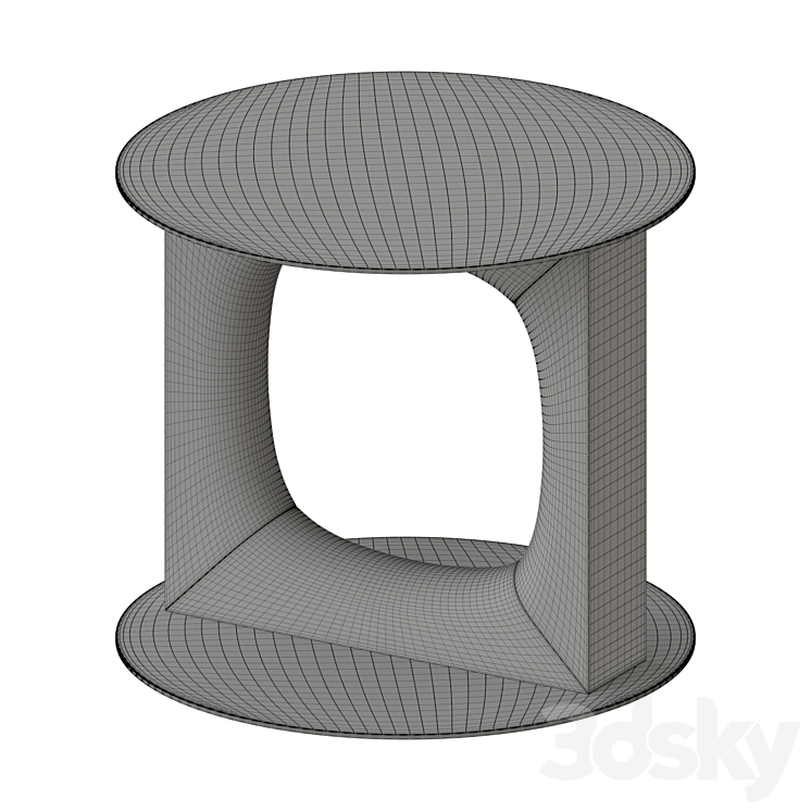 Tenco Side Table 3DS Max Model - thumbnail 2