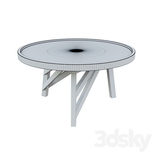 Thais coffee table 3DS Max Model - thumbnail 2