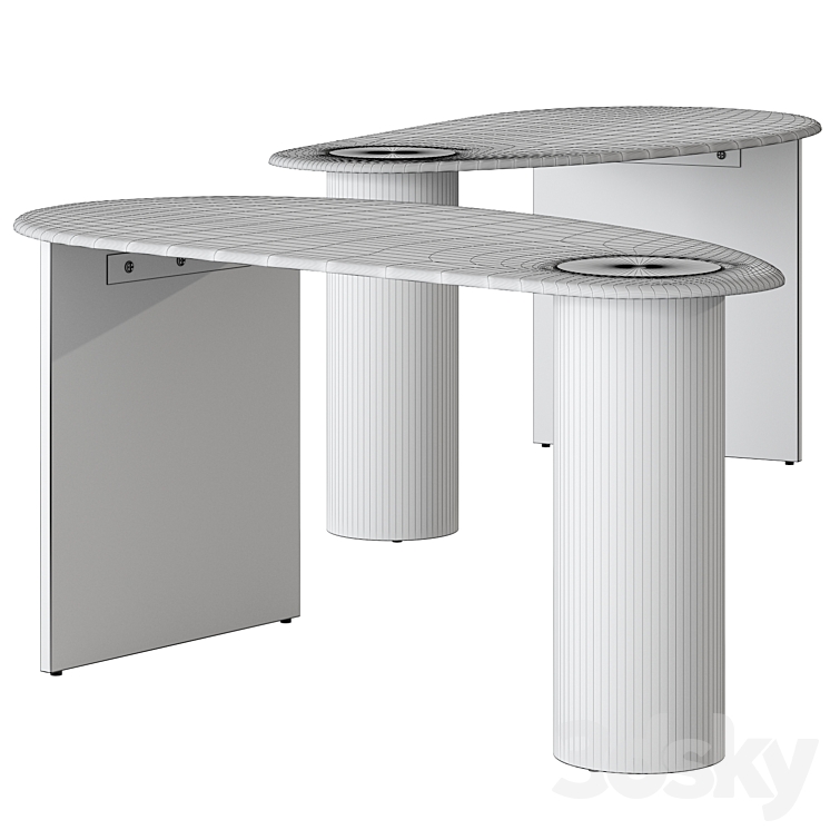 The Eclipse Desk by Menu Table 3DS Max Model - thumbnail 2