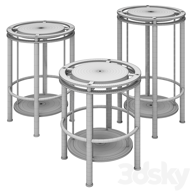 The Frame Side Tables – Set 3DSMax File - thumbnail 5