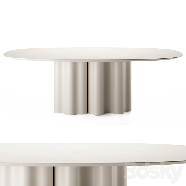 THEATRO MAGICO | Oval table by Saba Italia 3DS Max Model - thumbnail 3