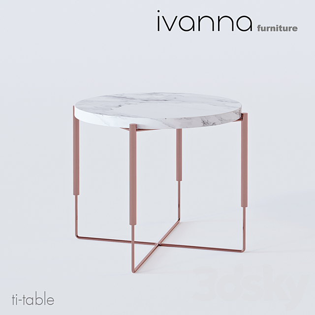 Ti table by IVANNA furniture 3ds Max - thumbnail 1