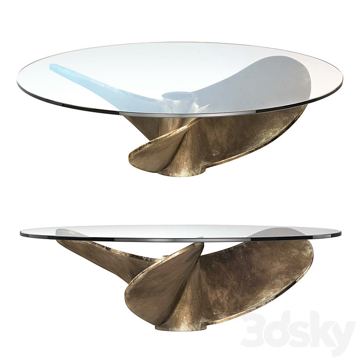 Timothy Oulton – Junk Art Propeller Coffee Table 3DS Max Model - thumbnail 1