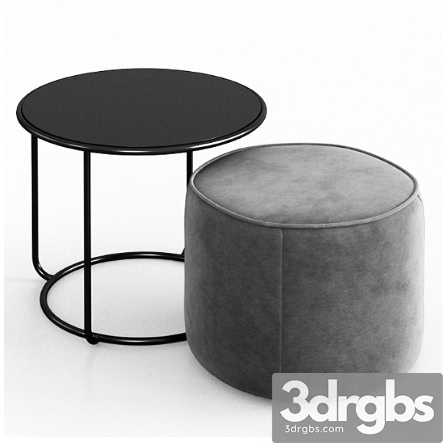 Tom pouf & side table - thumbnail 1