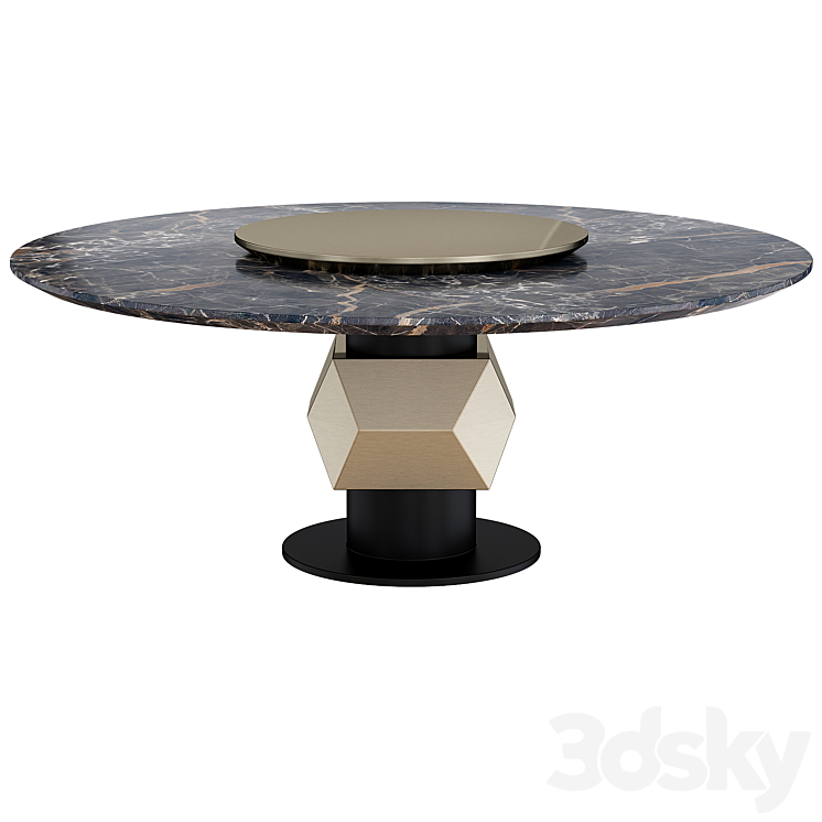 Tonino Lamborghini Casa TL-2920 Dining Table 3DS Max Model - thumbnail 1