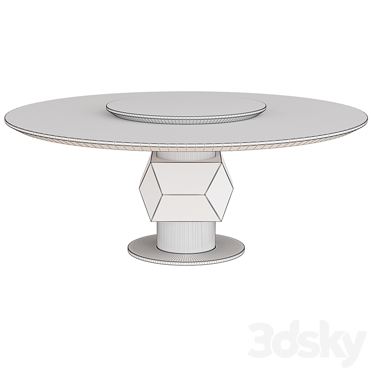 Tonino Lamborghini Casa TL-2920 Dining Table 3DS Max Model - thumbnail 2