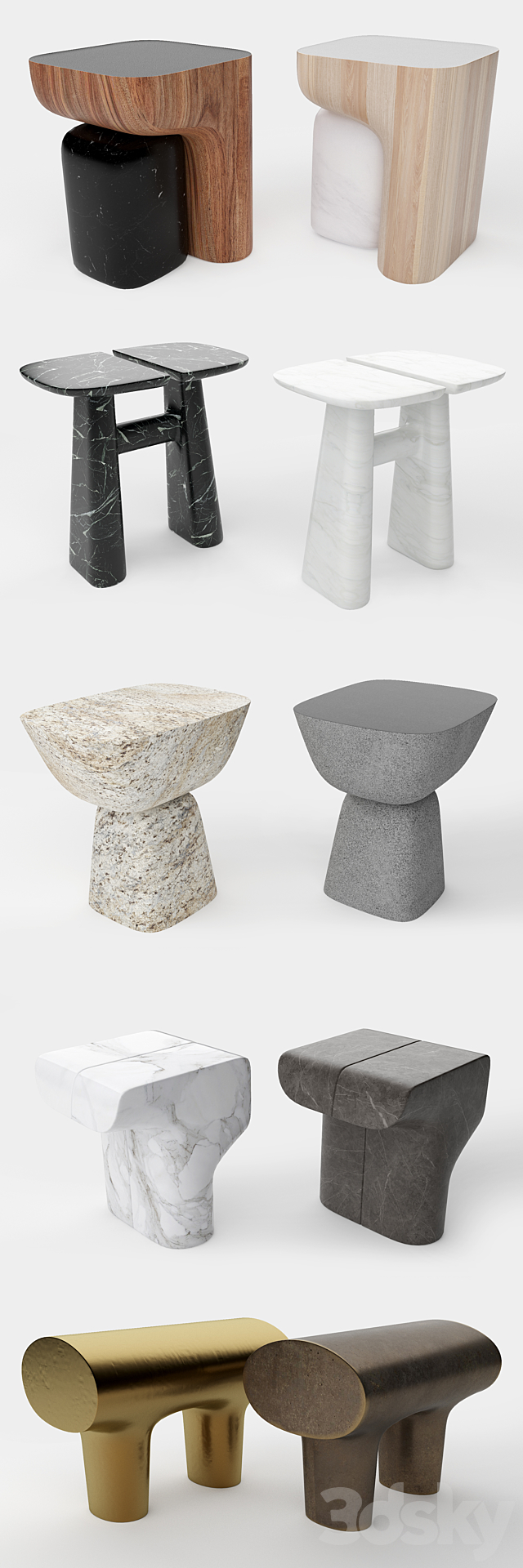 ToolsGalerie stool 3DS Max Model - thumbnail 2