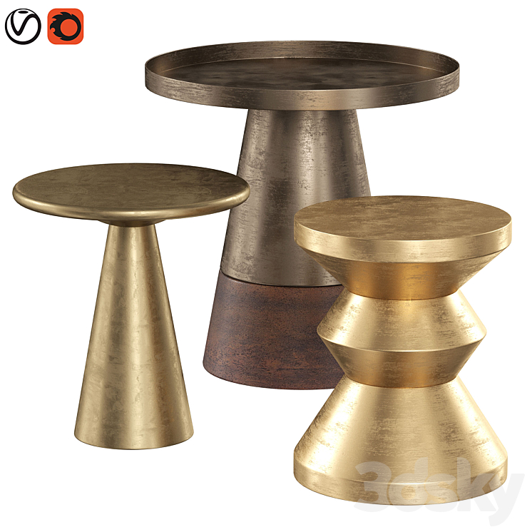 Topper Occasional Table 3DS Max Model - thumbnail 3