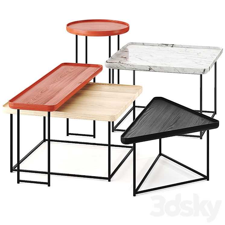 Torei Cassina Tables 3DS Max Model - thumbnail 1