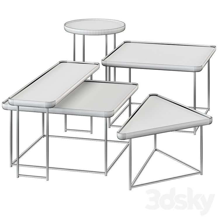 Torei Cassina Tables 3DS Max Model - thumbnail 2