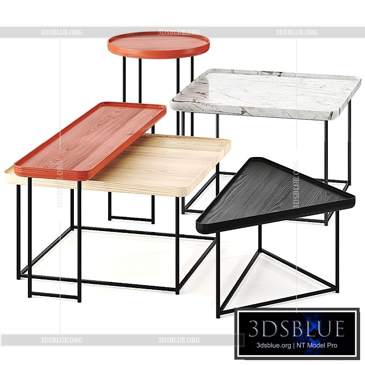 Torei Cassina Tables 3DS Max - thumbnail 3