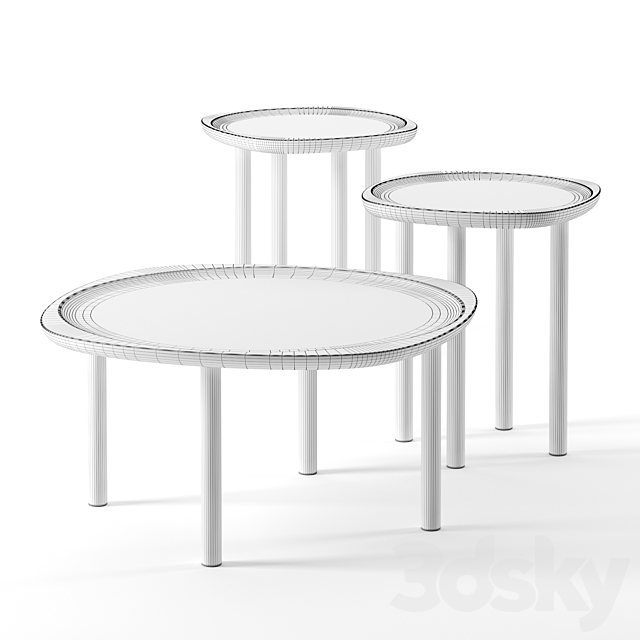 Trace coffee tables by Bolia 3DS Max Model - thumbnail 2