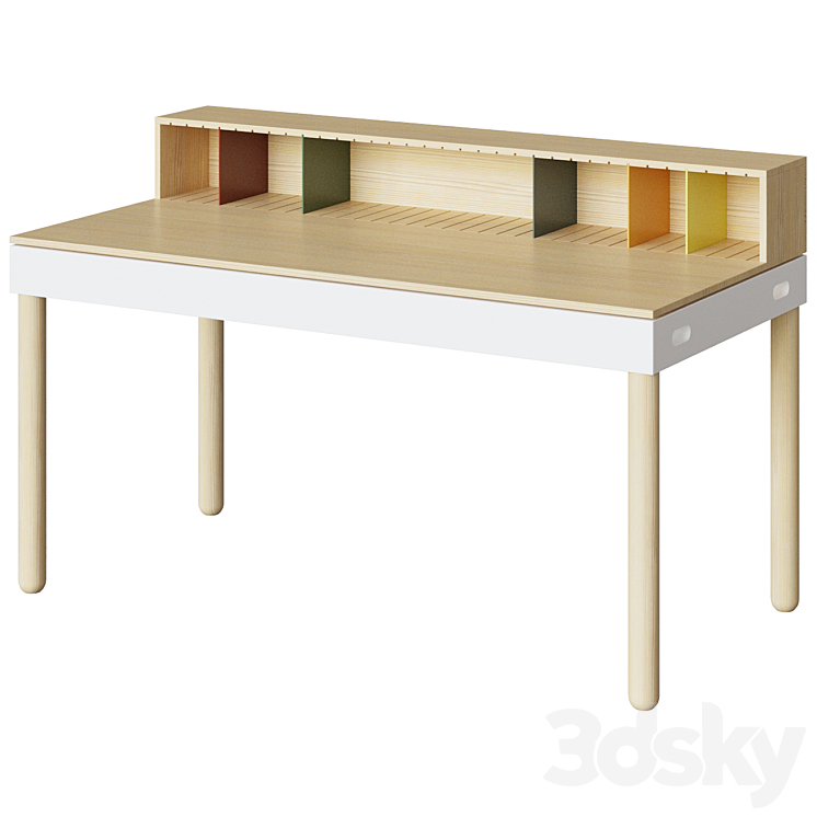 Tray Bureau table 007470 3DS Max - thumbnail 1