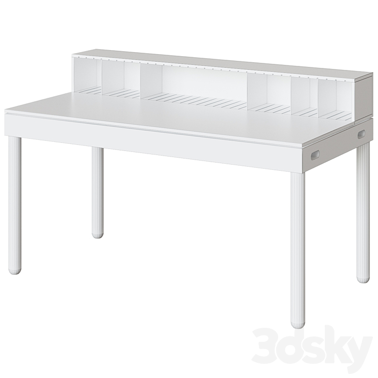 Tray Bureau table 007470 3DS Max - thumbnail 2