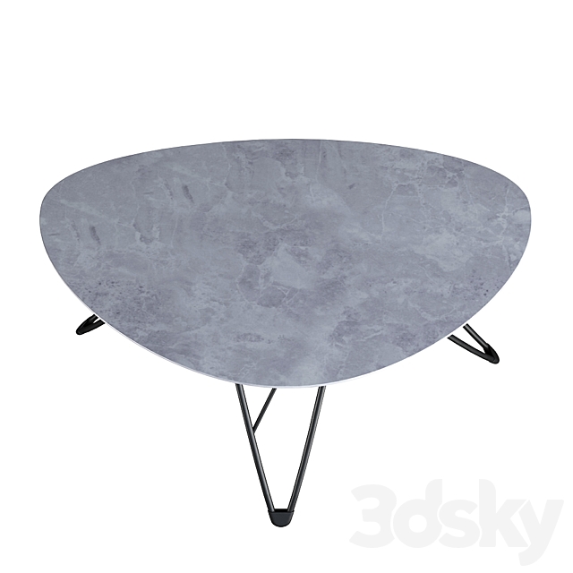 Triangle coffee table 3DS Max Model - thumbnail 2