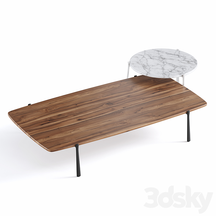 Tribu Branch Low Tables 3DS Max Model - thumbnail 2