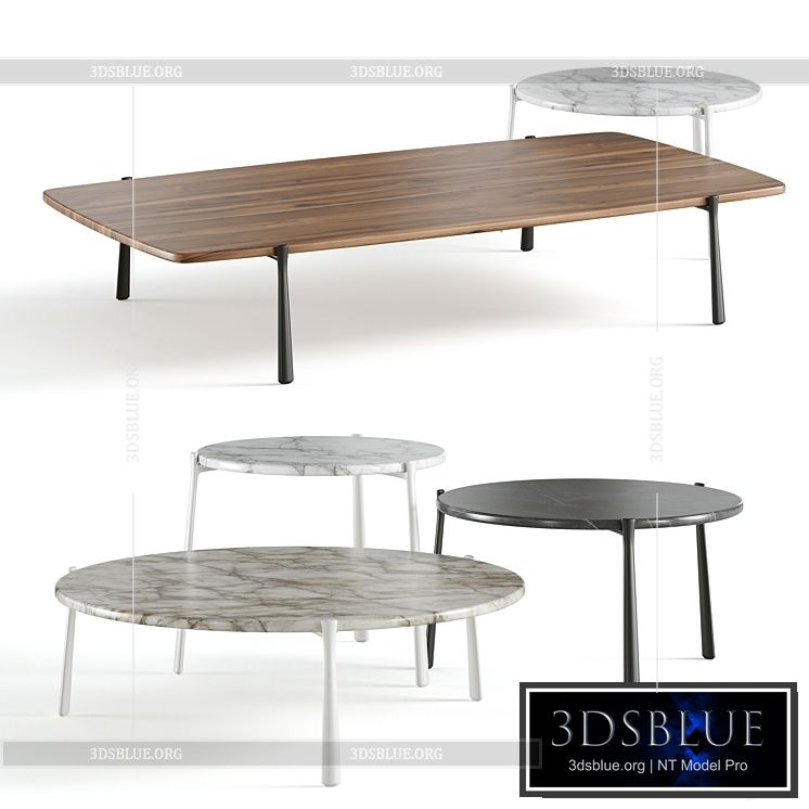 Tribu Branch Low Tables 3DS Max - thumbnail 3