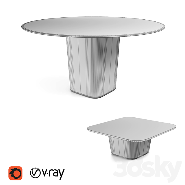 Tribù Tao outdoor garden Tables 3DSMax File - thumbnail 3