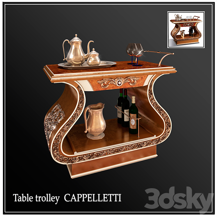 Trolley table CAPPELLETTI 3DS Max - thumbnail 1