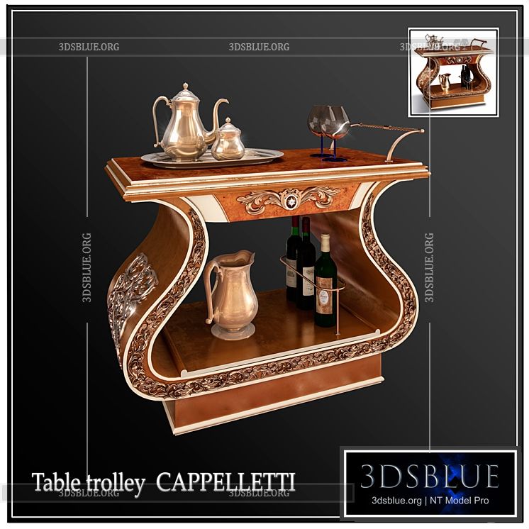 Trolley table CAPPELLETTI 3DS Max - thumbnail 3