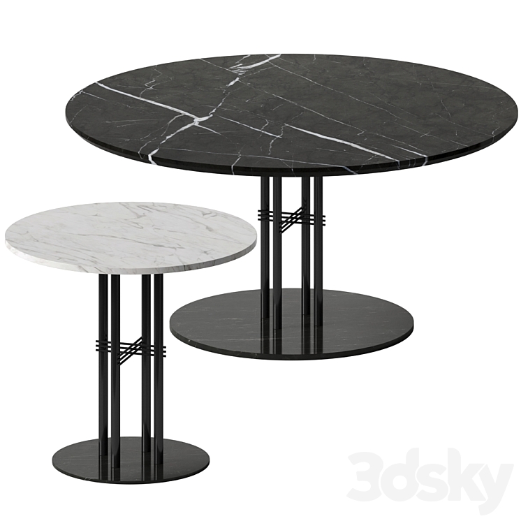 TS Column Dining Table by GUBI 3DS Max Model - thumbnail 1