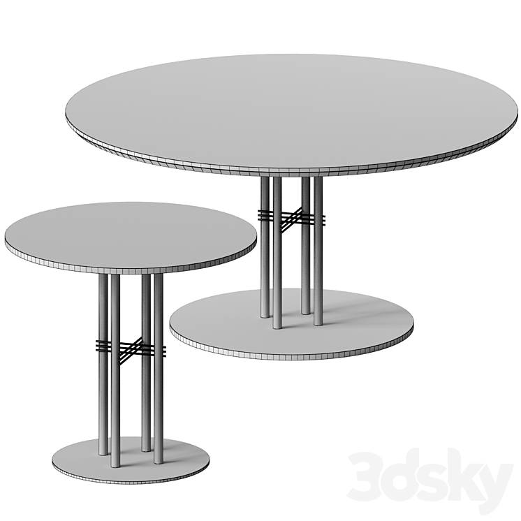 TS Column Dining Table by GUBI 3DS Max Model - thumbnail 2